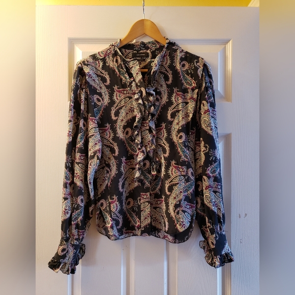 Isabel Marant Paisley Print Silk Blouse - Picture 5 of 7
